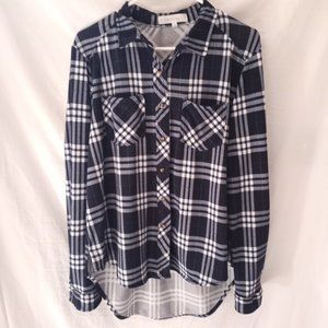 Women's Eden & Olivia HI Low Button Down Flannel Shirt